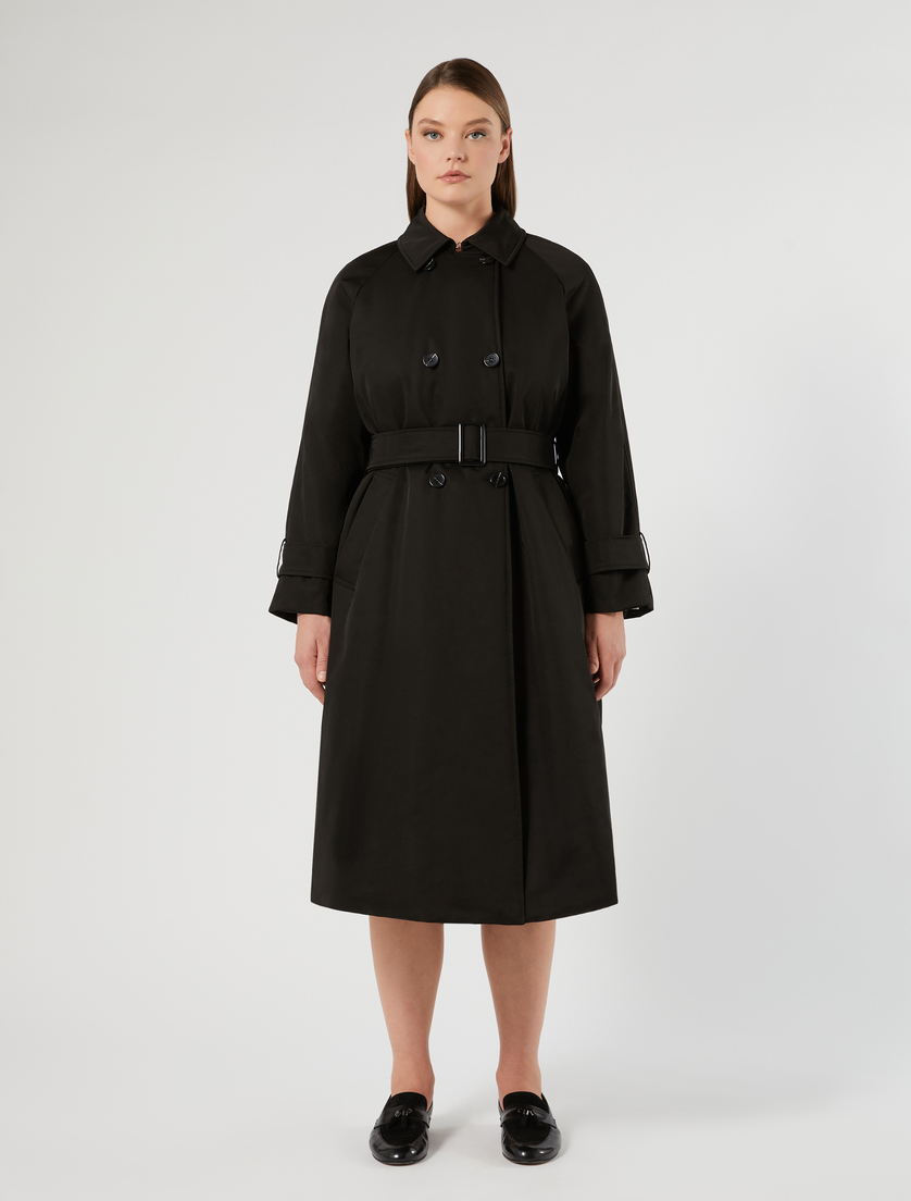 Trench imbottito in twill antigoccia - NERO - Marina Rinaldi - 3