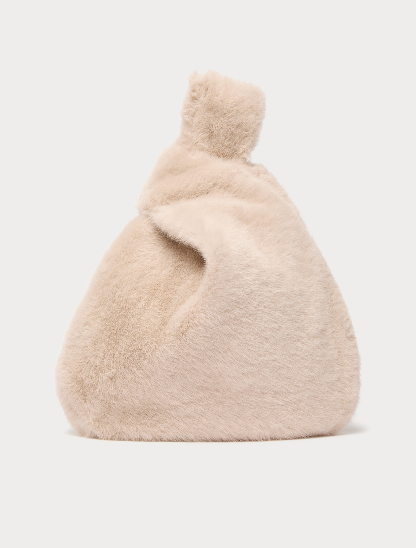 Fluffy-textured bag - ALBINO - Marina Rinaldi