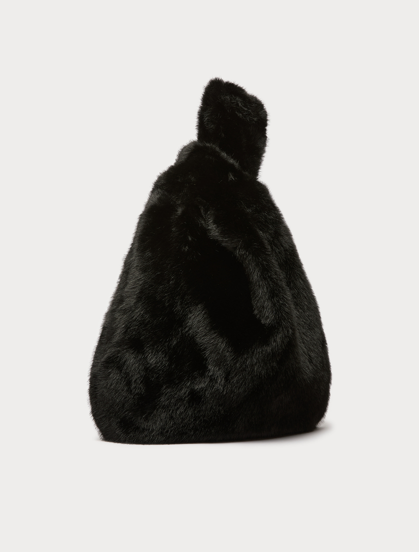 Fluffy-textured bag - BLACK - Marina Rinaldi - 2