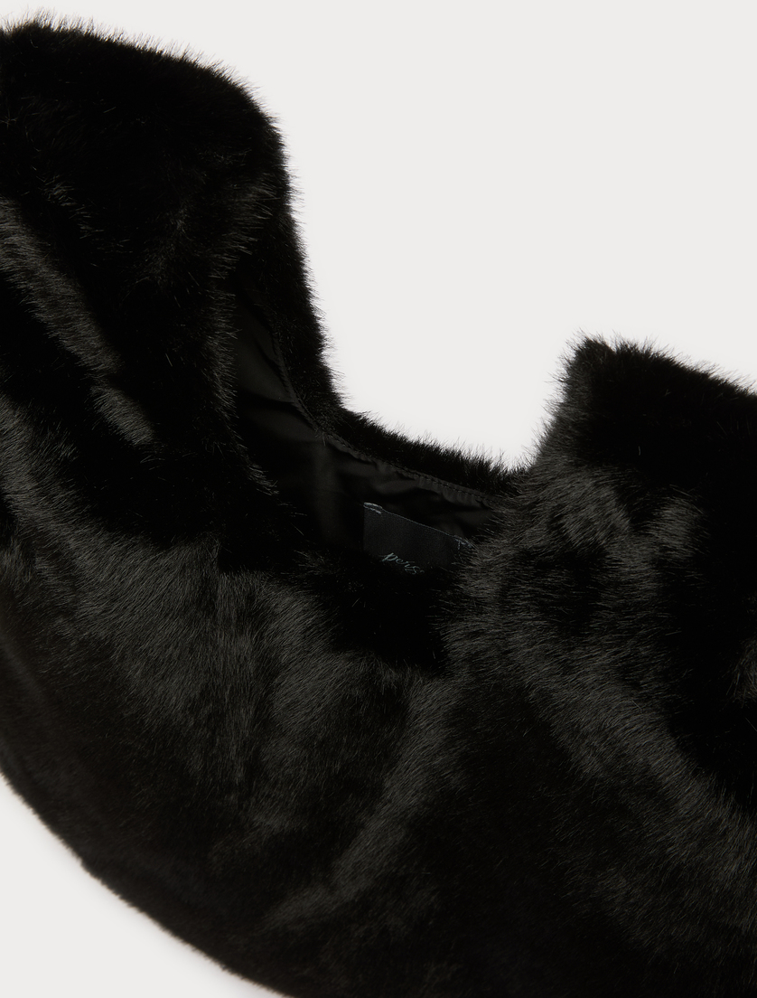 Fluffy-textured bag - BLACK - Marina Rinaldi - 4
