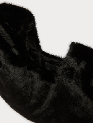 Fluffy-textured bag - BLACK - Marina Rinaldi - 4