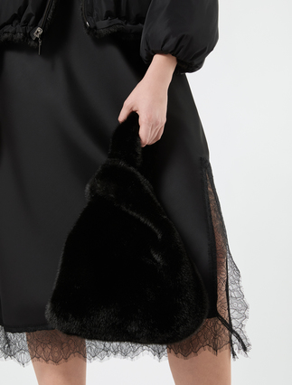 Fluffy-textured bag - BLACK - Marina Rinaldi - 5