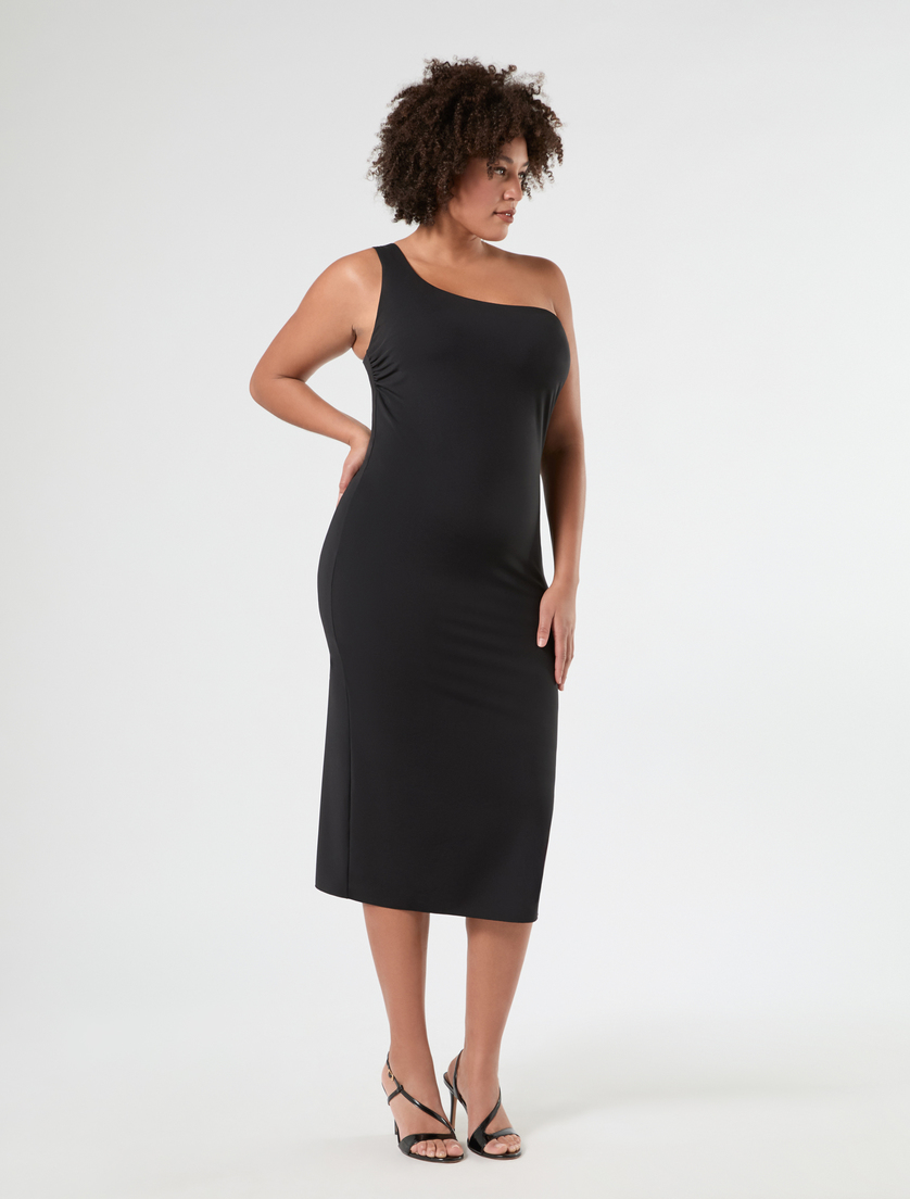 Jersey one-shoulder dress - Marina Rinaldi