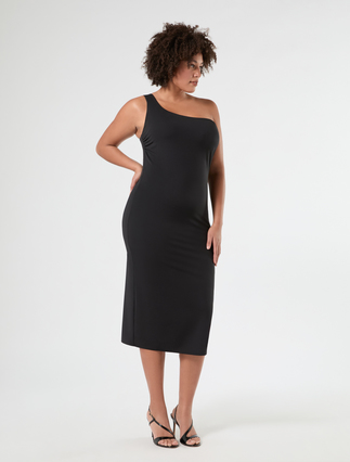 Jersey one-shoulder dress - Marina Rinaldi