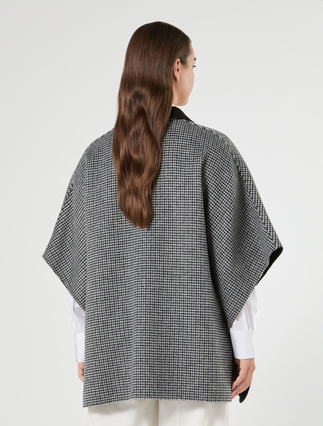 Cape en laine double mélangée - NOIR - Marina Rinaldi - 3