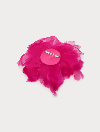 Silk organza flower brooch - PINK - Marina Rinaldi - 3