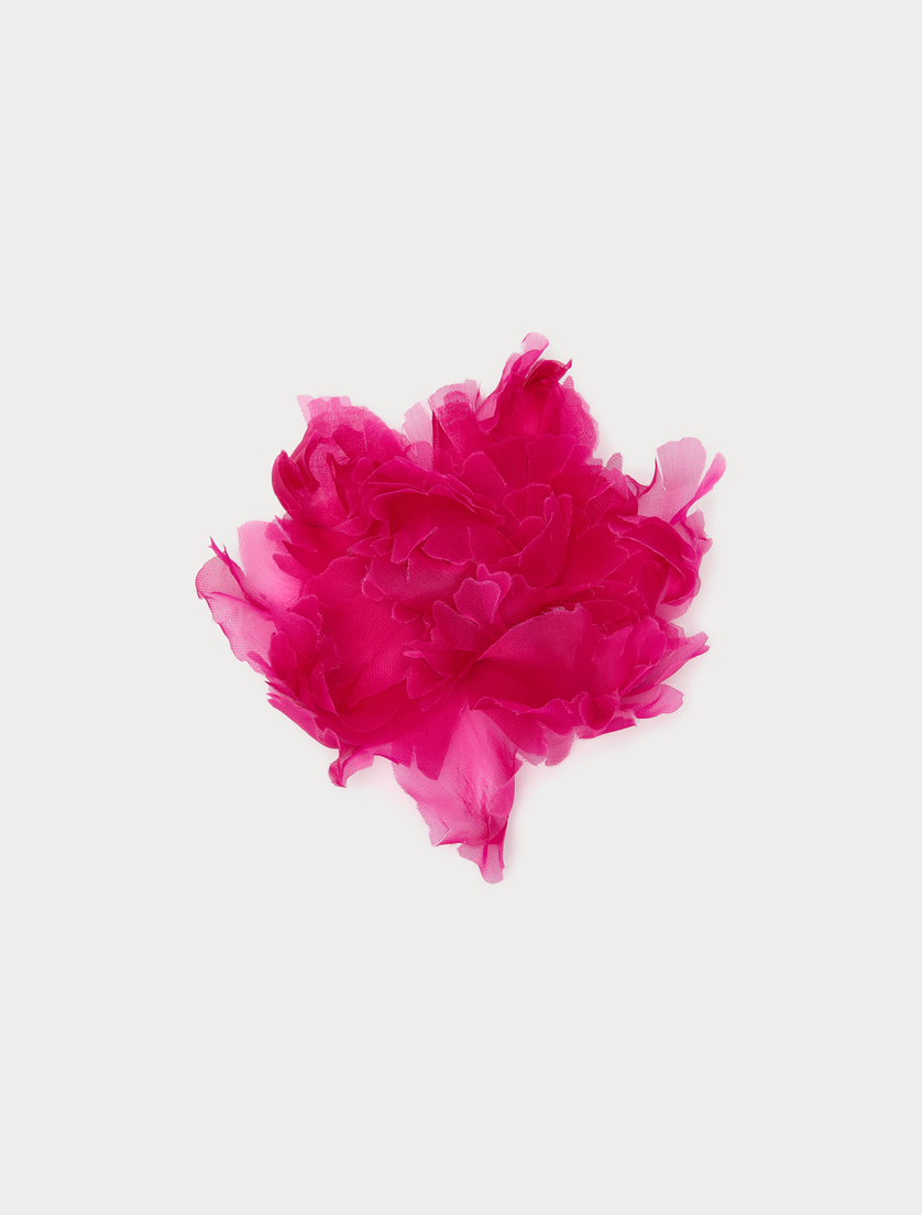 Silk organza flower brooch - PINK - Marina Rinaldi