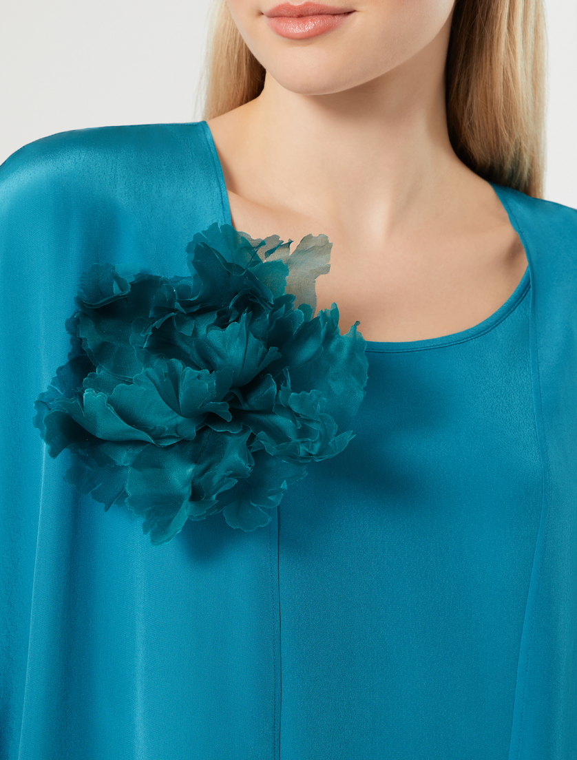 Silk organza flower brooch - OIL - Marina Rinaldi - 4