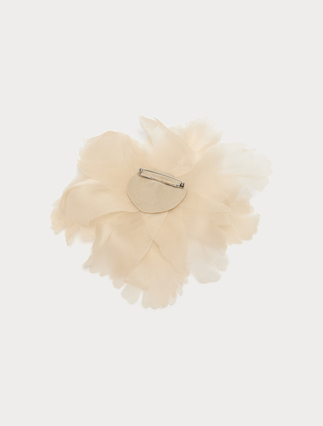 Silk organza flower brooch - ICE - Marina Rinaldi - 3