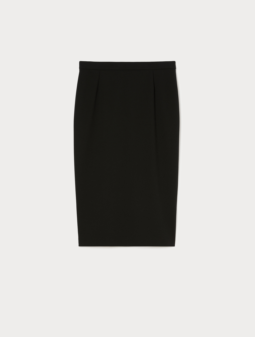 Stretch scuba crepe skirt - BLACK - Marina Rinaldi