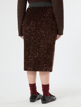Embroidered chenille skirt - COCOA - Marina Rinaldi - 4