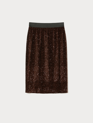 Embroidered chenille skirt - Marina Rinaldi