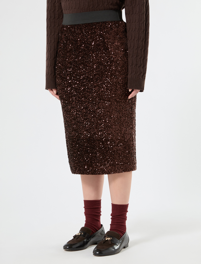 Embroidered chenille skirt - COCOA - Marina Rinaldi - 3