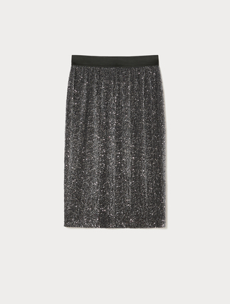 Embroidered chenille skirt - Marina Rinaldi