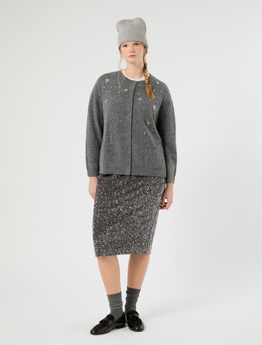 Embroidered chenille skirt - Marina Rinaldi