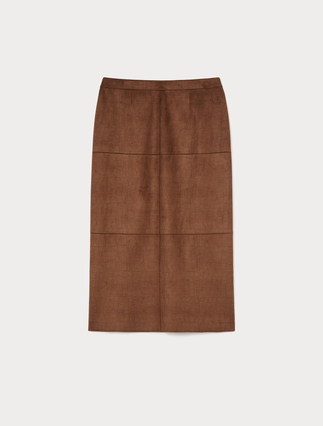 Long skirt in suede jersey - Marina Rinaldi