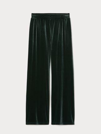 Pantaloni wide leg in jersey di velluto - Marina Rinaldi