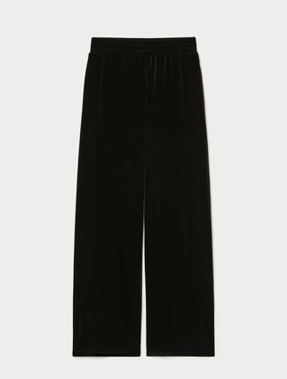 Pantaloni wide leg in jersey di velluto - Marina Rinaldi
