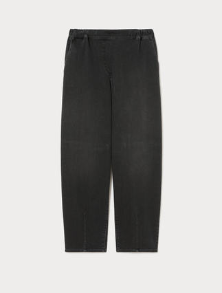 Baggy trousers in denim fleece - Marina Rinaldi