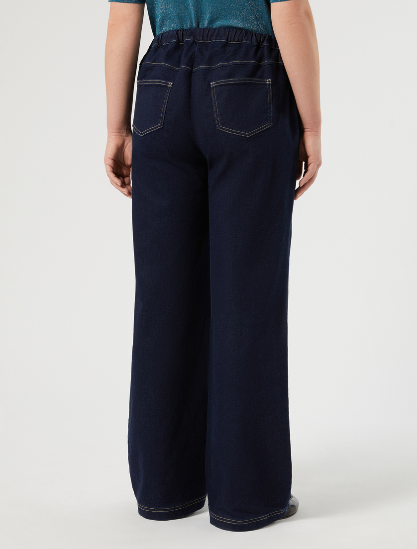Stretch fleece joggers - MIDNIGHTBLUE - Marina Rinaldi - 4