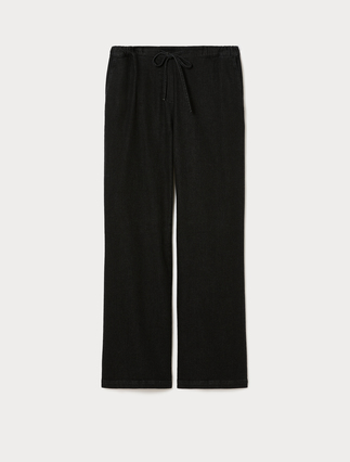 Stretch fleece joggers - BLACK - Marina Rinaldi - 1