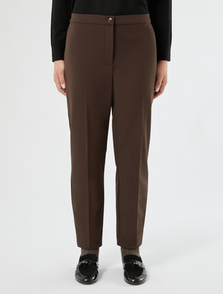 Scuba jersey trousers - COCOA - Marina Rinaldi - 3