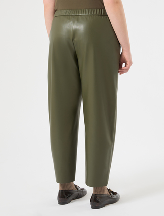 Coated jersey trousers - OLIVE GREEN - Marina Rinaldi - 4