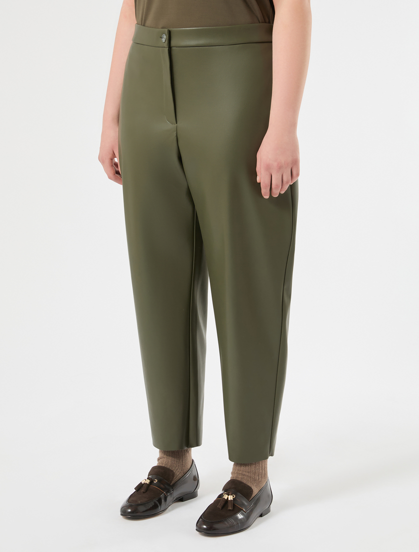 Coated jersey trousers - OLIVE GREEN - Marina Rinaldi - 3