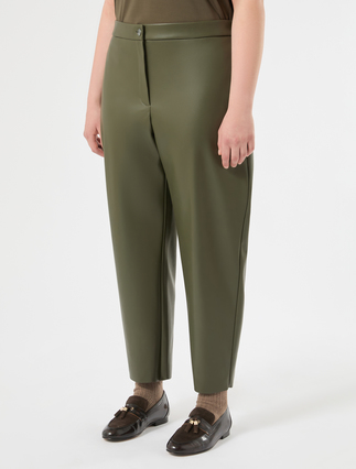 Coated jersey trousers - OLIVE GREEN - Marina Rinaldi - 3