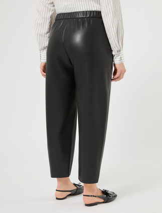 Coated jersey trousers - BLACK - Marina Rinaldi - 4