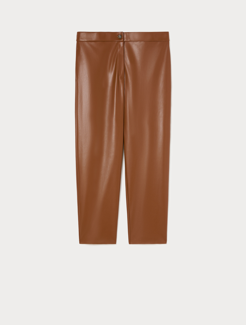 Coated jersey trousers - TOBACCO - Marina Rinaldi