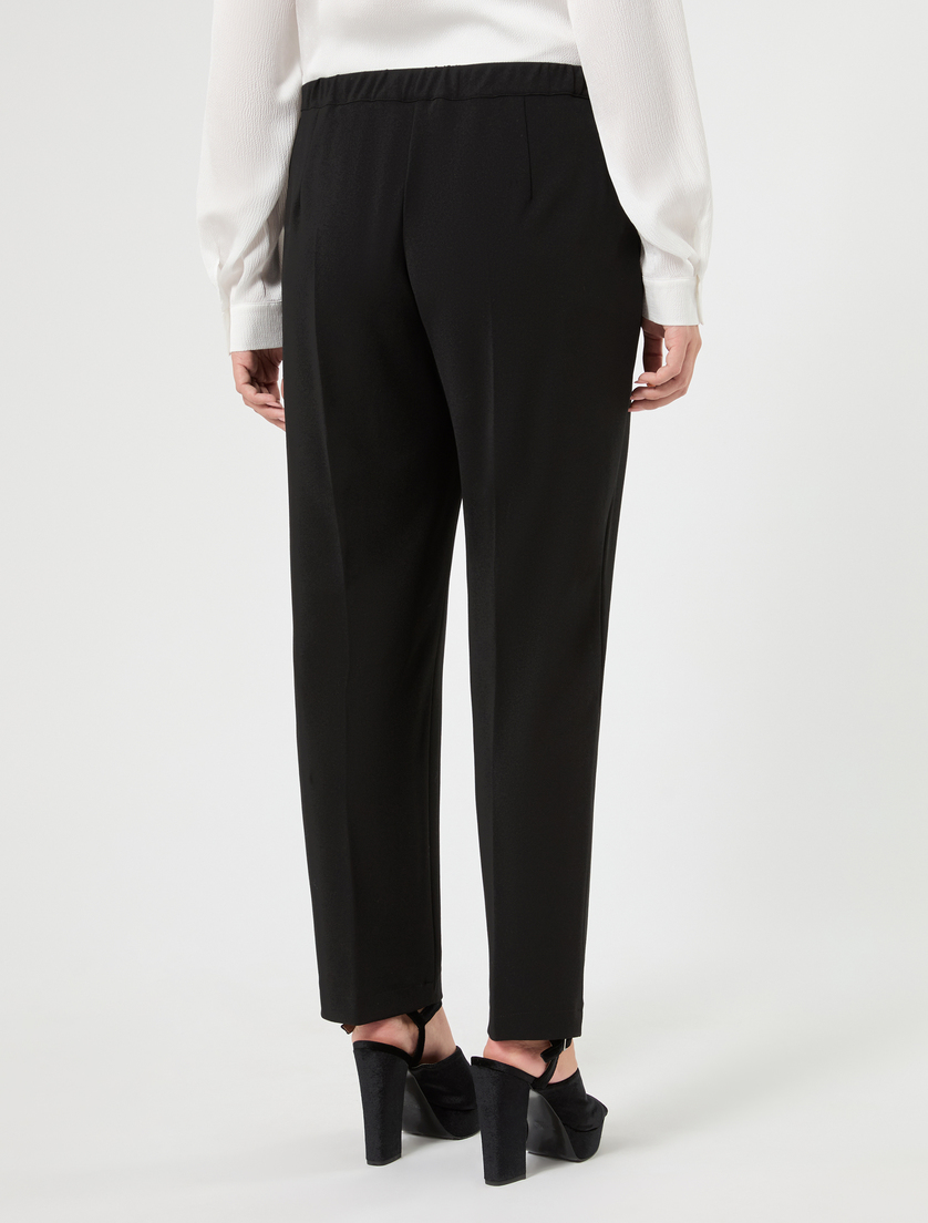 Stretch scuba crepe trousers - BLACK - Marina Rinaldi - 4