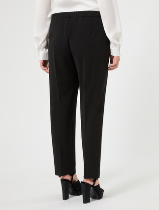 Stretch scuba crepe trousers - BLACK - Marina Rinaldi - 4