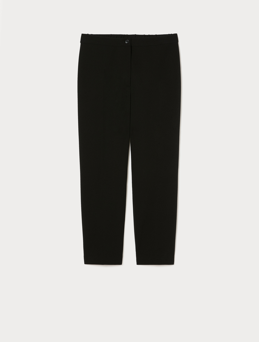 Stretch scuba crepe trousers - BLACK - Marina Rinaldi