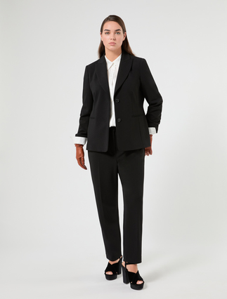 Stretch scuba crepe trousers - BLACK - Marina Rinaldi - 2