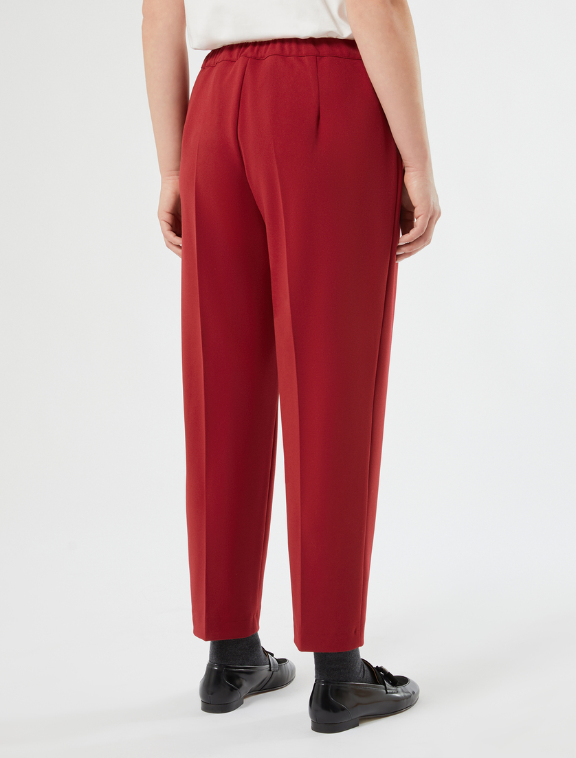 Stretch scuba crepe trousers - BORDEAUX - Marina Rinaldi - 4