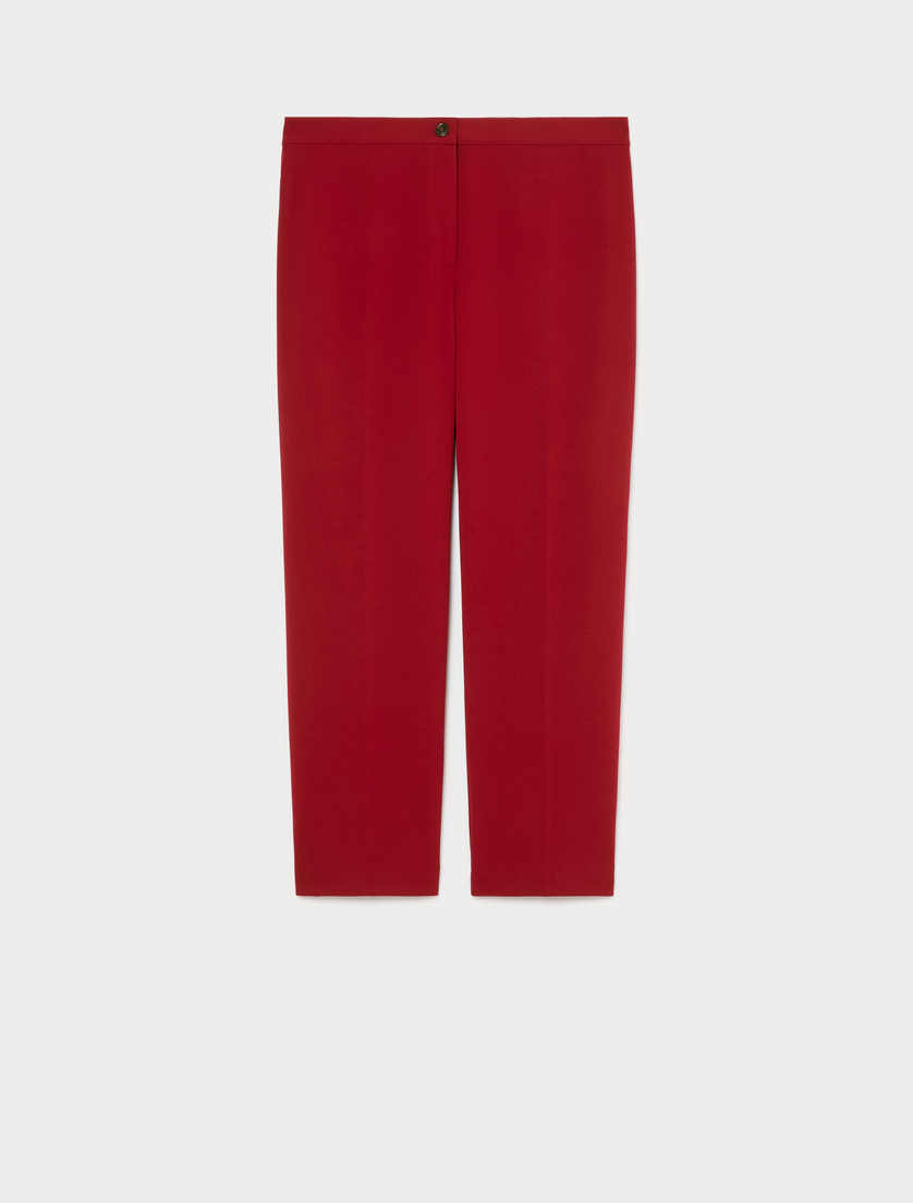 Stretch scuba crepe trousers - BORDEAUX - Marina Rinaldi