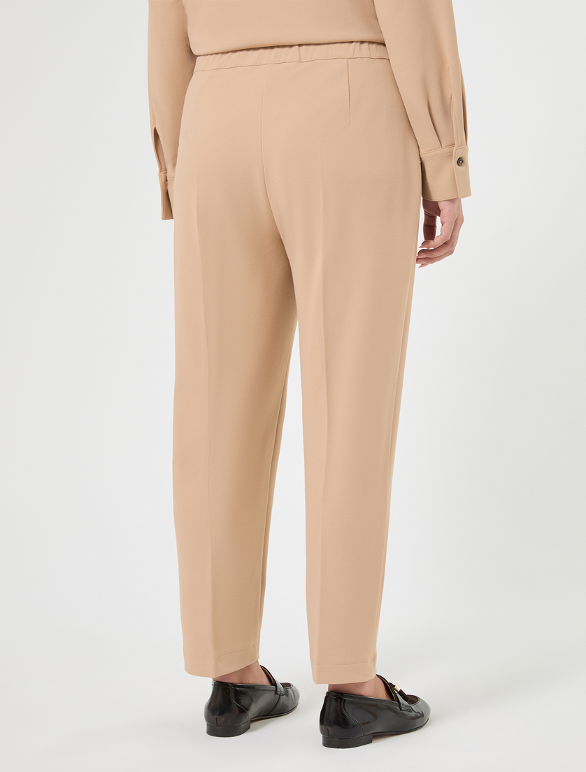 Stretch scuba crepe trousers - CAMEL - Marina Rinaldi - 4