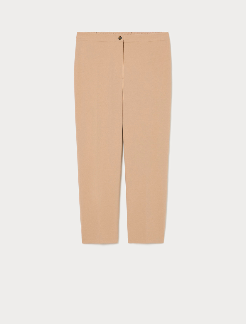 Stretch scuba crepe trousers - CAMEL - Marina Rinaldi