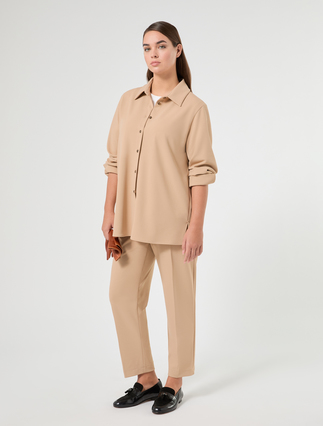 Stretch scuba crepe trousers - CAMEL - Marina Rinaldi - 2
