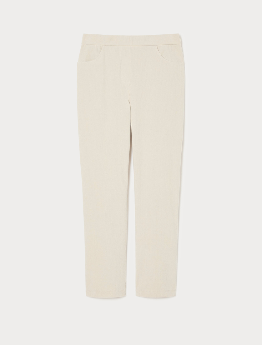 Corduroy-jersey trousers - ALBINO - Marina Rinaldi