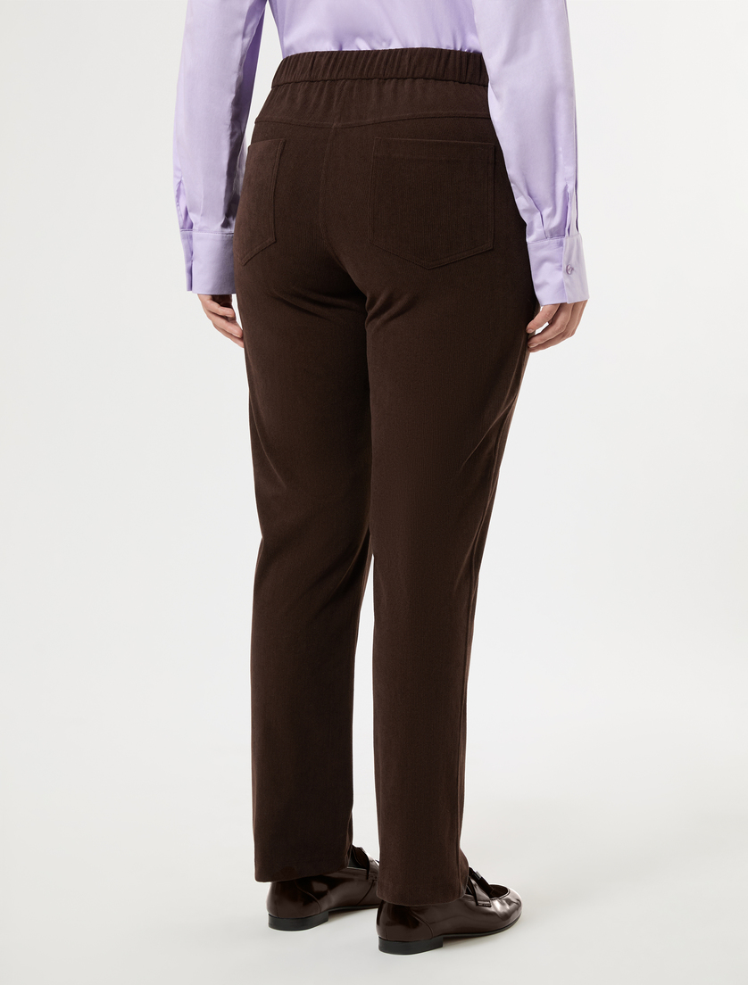 Corduroy-jersey trousers - COCOA - Marina Rinaldi - 4