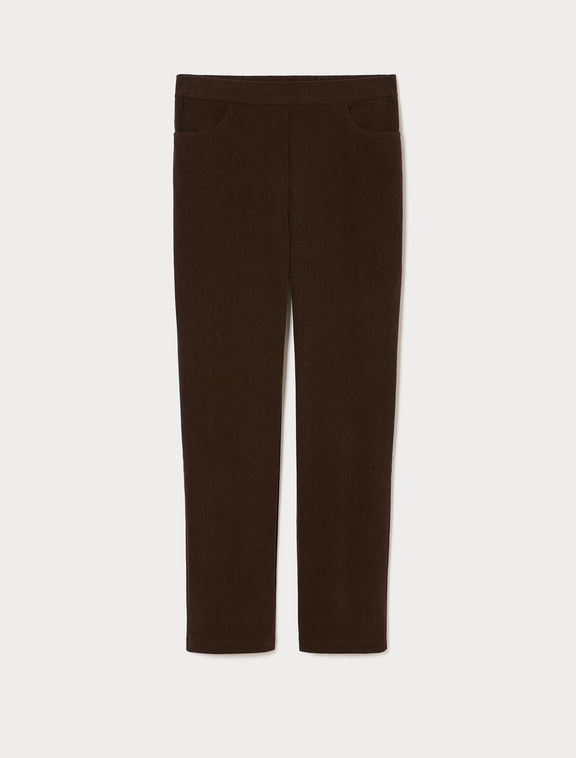 Corduroy-jersey trousers - COCOA - Marina Rinaldi