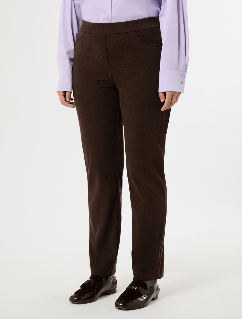Corduroy-jersey trousers - COCOA - Marina Rinaldi - 3