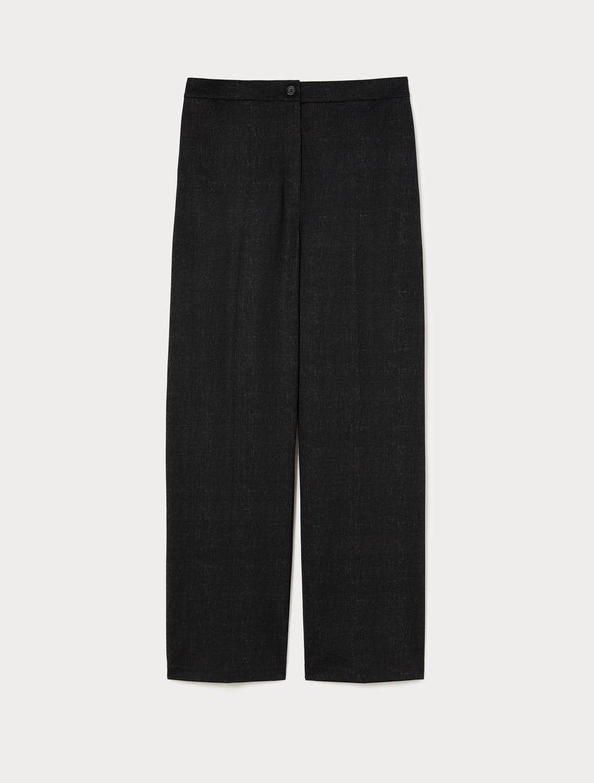 Pantaloni wide leg in jersey - NERO - Marina Rinaldi