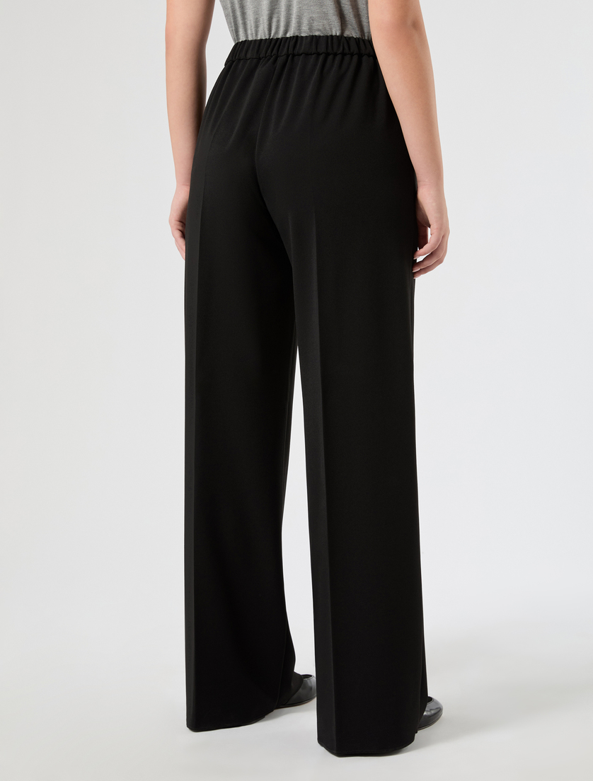 Stretch scuba crepe trousers - BLACK - Marina Rinaldi - 4