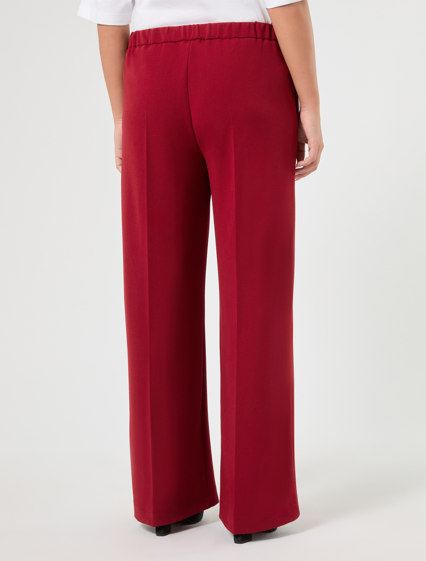 Stretch scuba crepe trousers - BORDEAUX - Marina Rinaldi - 4