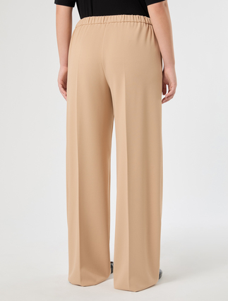 Stretch scuba crepe trousers - CAMEL - Marina Rinaldi - 4