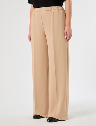 Stretch scuba crepe trousers - CAMEL - Marina Rinaldi - 3
