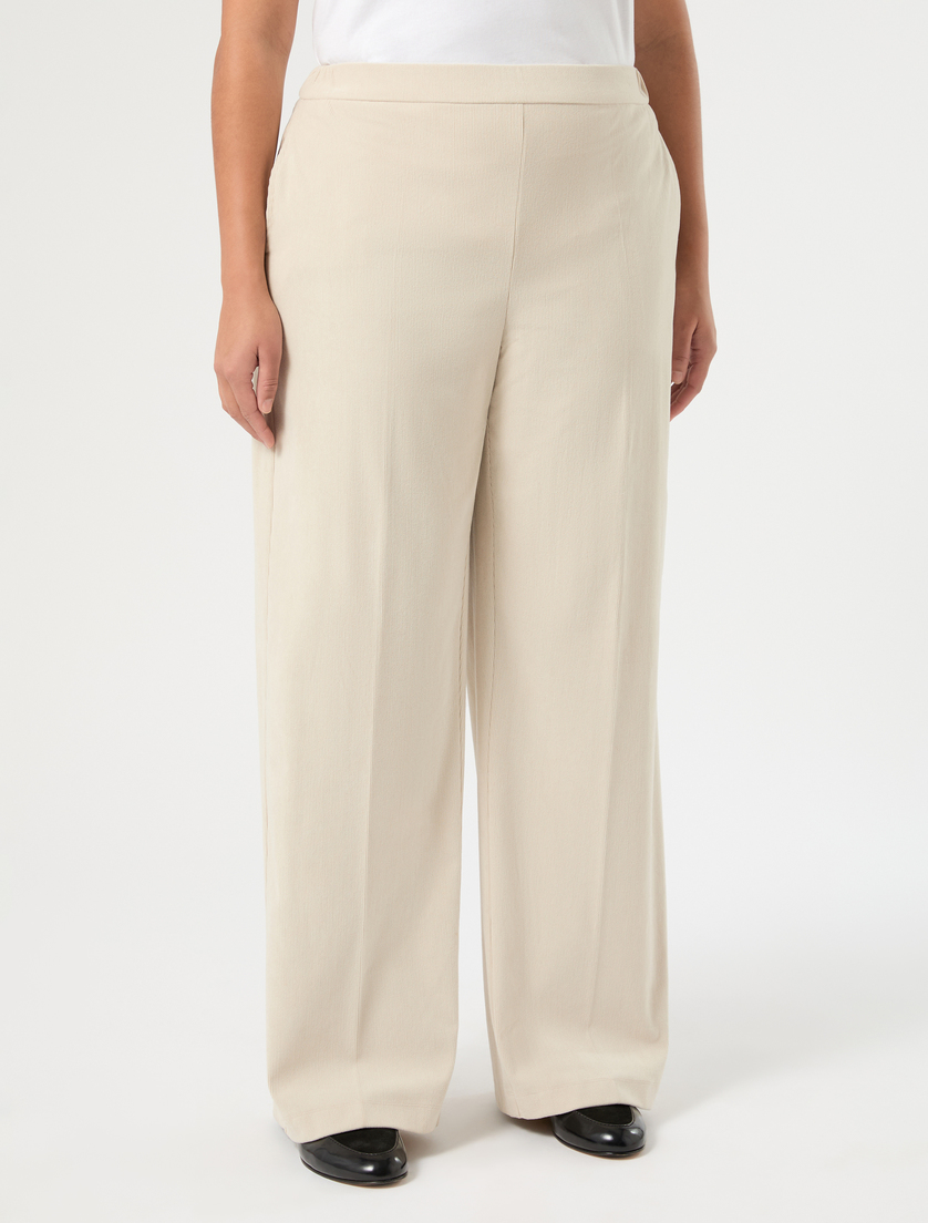 Pantaloni in jersey a costine - ALBINO - Marina Rinaldi - 3